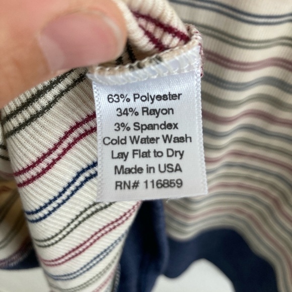 Anthropologie Puella Striped Swing Dress Long Sleeve Elbow Patch Multicolor M - Picture 13 of 13